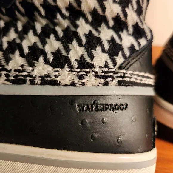 SOREL Leather Warm Lining Waterproof Winter Snow Boots Women (6) Black/White - Picture 9 of 16